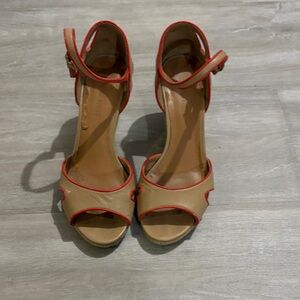 Elegant Tan and orange Nine West Women's Sandals